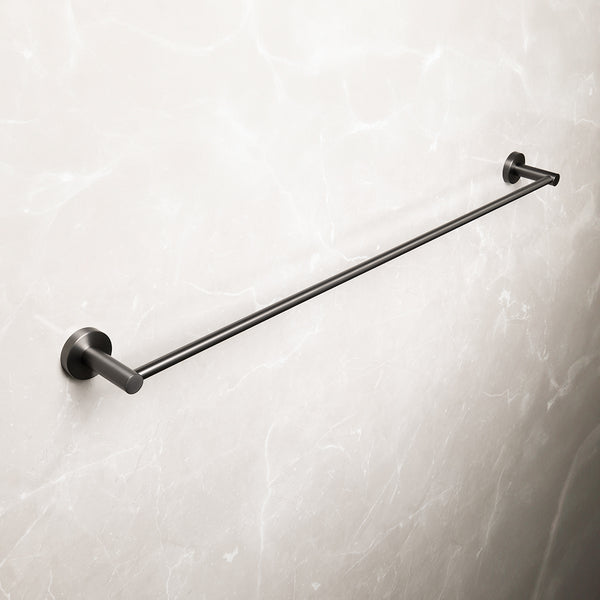 Alma Farina 800 Single Towel Rail Brushed Gunmetal