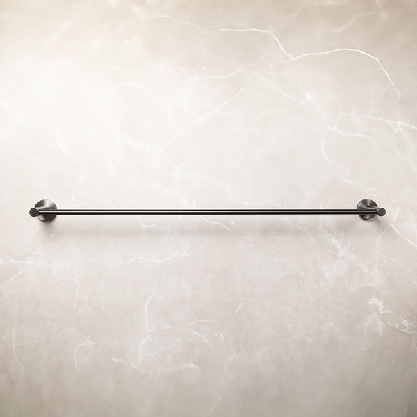 Alma Farina 800 Single Towel Rail Brushed Gunmetal