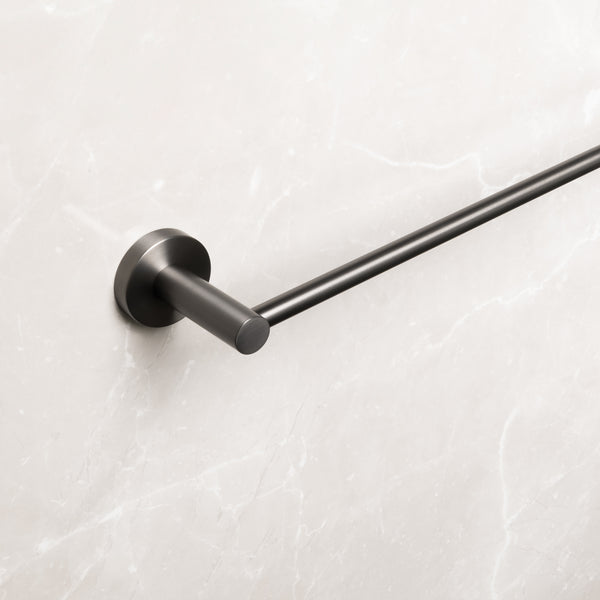 Alma Farina 800 Single Towel Rail Brushed Gunmetal