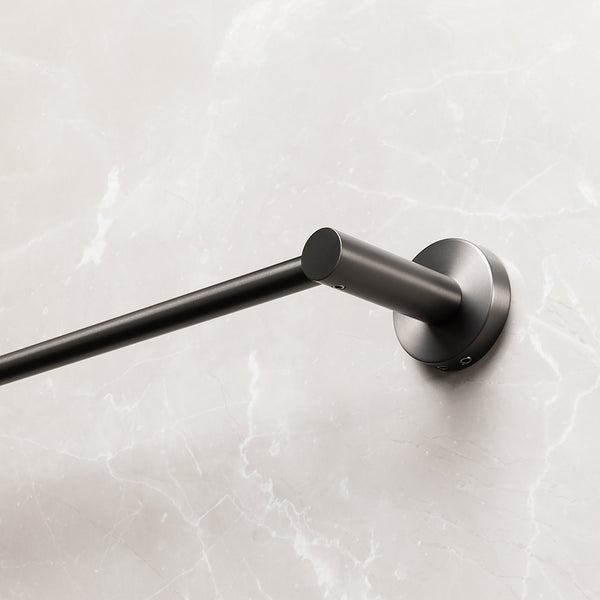 Alma Farina 800 Single Towel Rail Brushed Gunmetal
