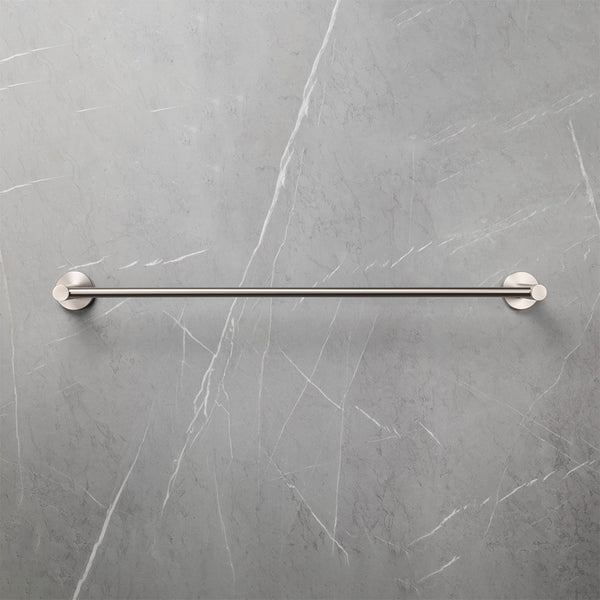 Alma Farina 600 Single Towel Rail Brushed Nickel