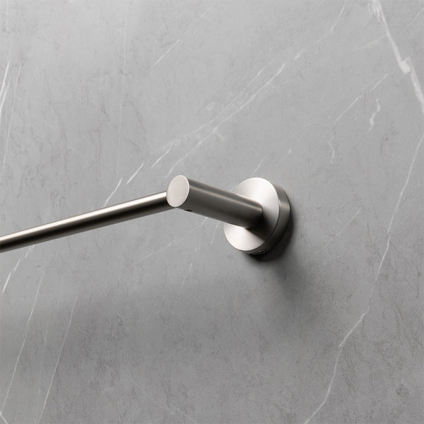 Alma Farina 600 Single Towel Rail Brushed Nickel
