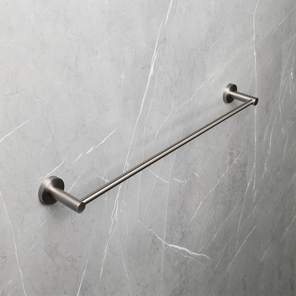 Alma Farina 600 Single Towel Rail Brushed Nickel
