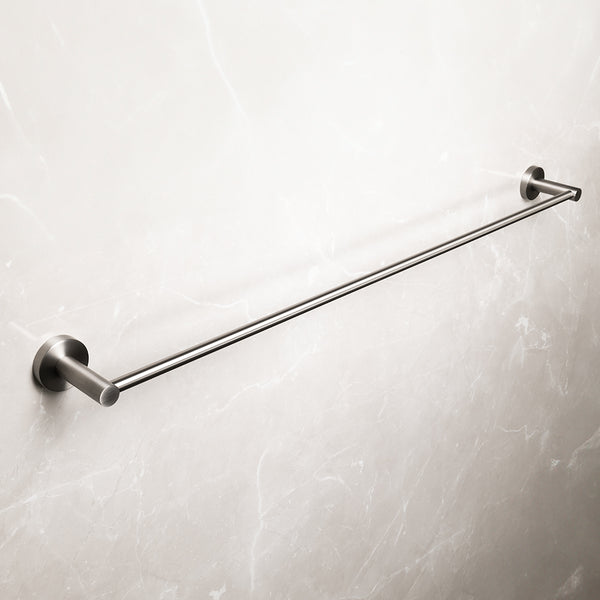 Alma Farina 800 Single Towel Rail Brushed Nickel