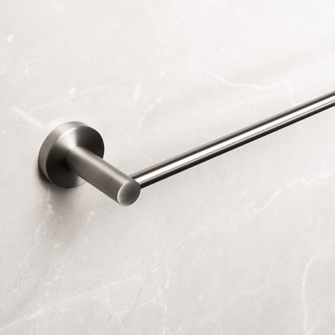 Alma Farina 800 Single Towel Rail Brushed Nickel