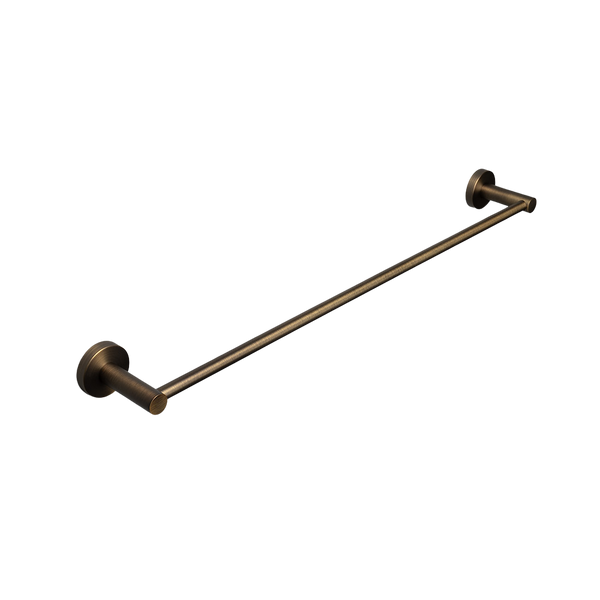 Alma Farina 600 Single Towel Rail Brushed Vintage Antique Brass