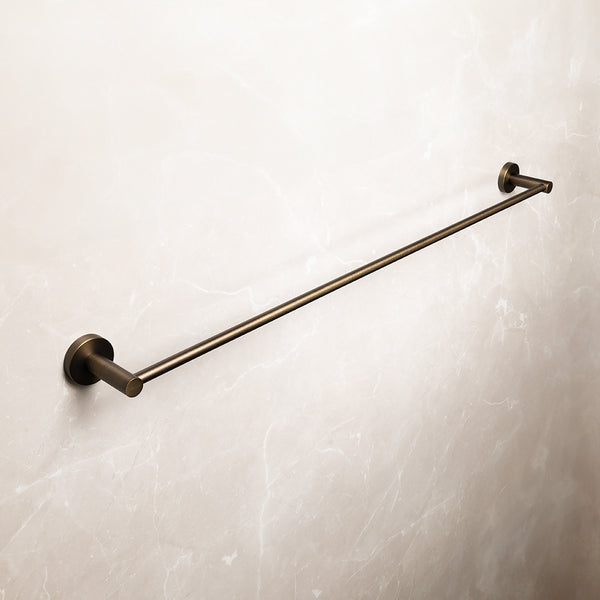 Alma Farina 800 Single Towel Rail Brushed Vintage Antique Brass