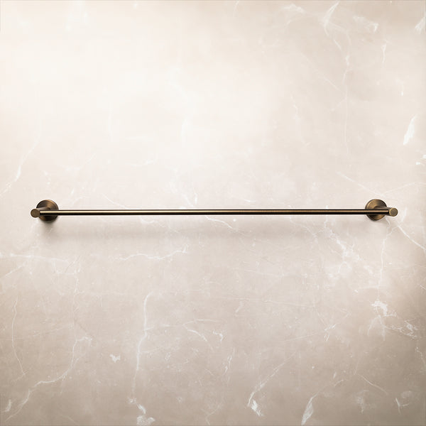 Alma Farina 800 Single Towel Rail Brushed Vintage Antique Brass