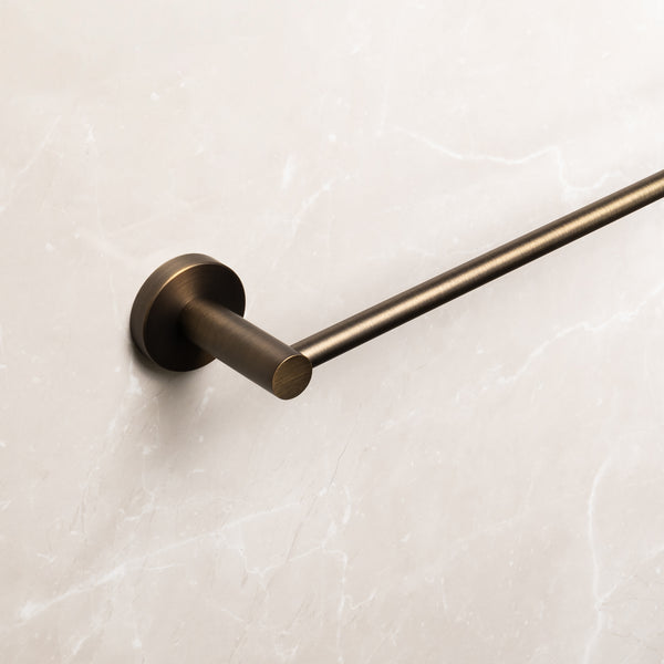 Alma Farina 800 Single Towel Rail Brushed Vintage Antique Brass