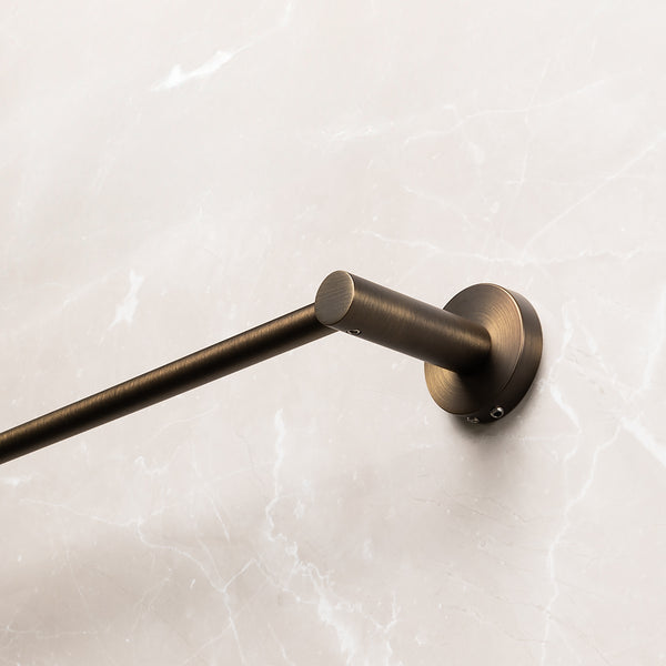 Alma Farina 800 Single Towel Rail Brushed Vintage Antique Brass