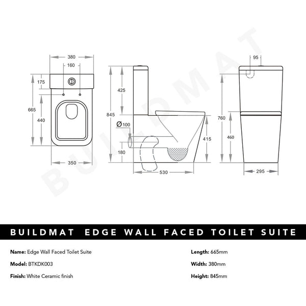 Keva Edge Wall faced Toilet Suite