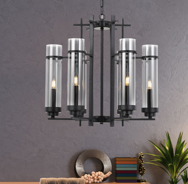 Telbix Burgess 6LT Pendant Black