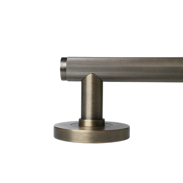 Momo Bellevue Solid Brass Lined Mortice Lock Privacy Lever Set In Dark Brushed Brass