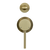 Mira Brushed Brass Gold Wall Mixer with divertor