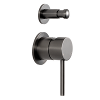 Alma Mira Brushed Gunmetal Wall Mixer with divertor