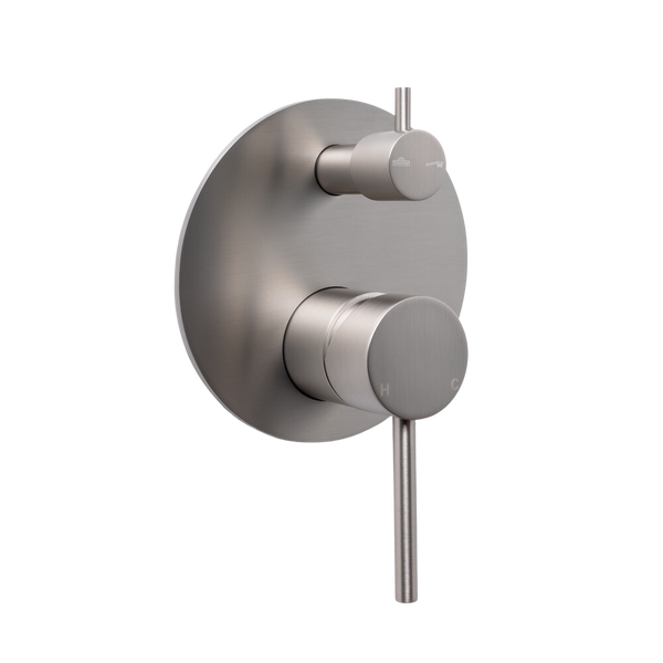 Alma Mira Brushed Nickel Wall Mixer Divertor Plate