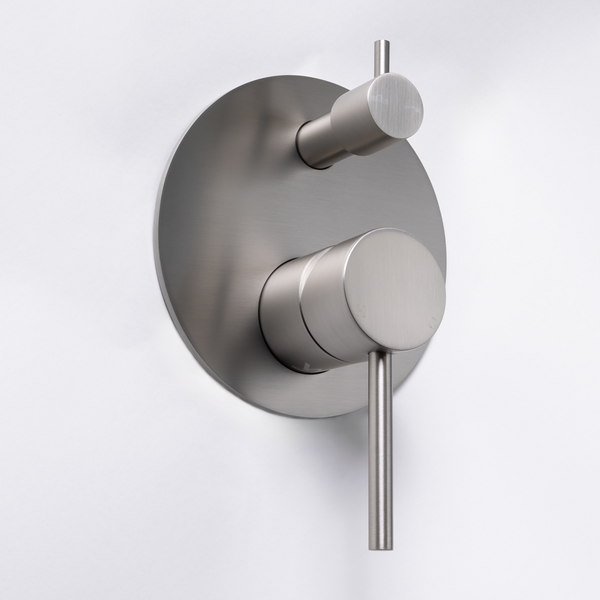 Alma Mira Brushed Nickel Wall Mixer Divertor Plate