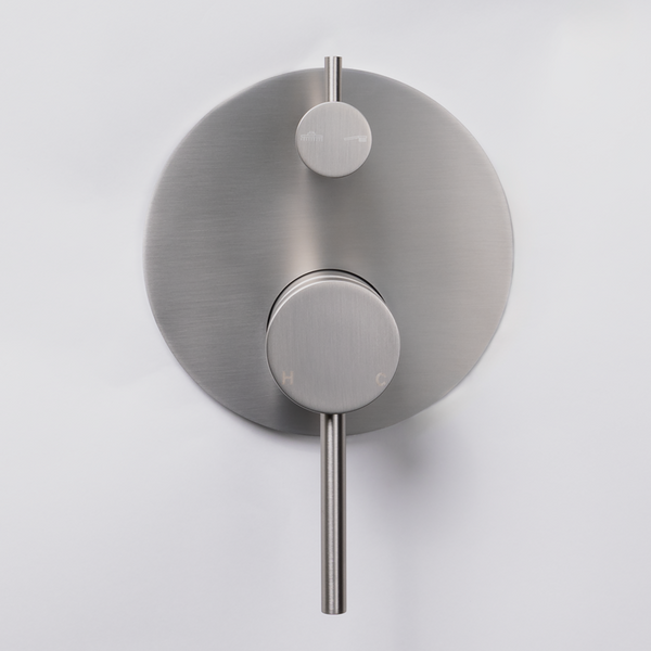 Alma Mira Brushed Nickel Wall Mixer Divertor Plate