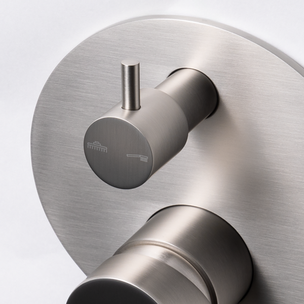 Alma Mira Brushed Nickel Wall Mixer Divertor Plate