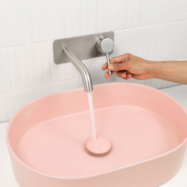 Alma Mira Brushed Nickel Wall Mixer and Spout