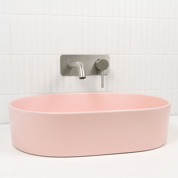 Alma Mira Brushed Nickel Wall Mixer and Spout