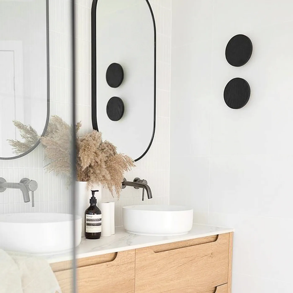 Otti Byron 1200mm Natural Oak Wall Hung Vanity Double Bowl