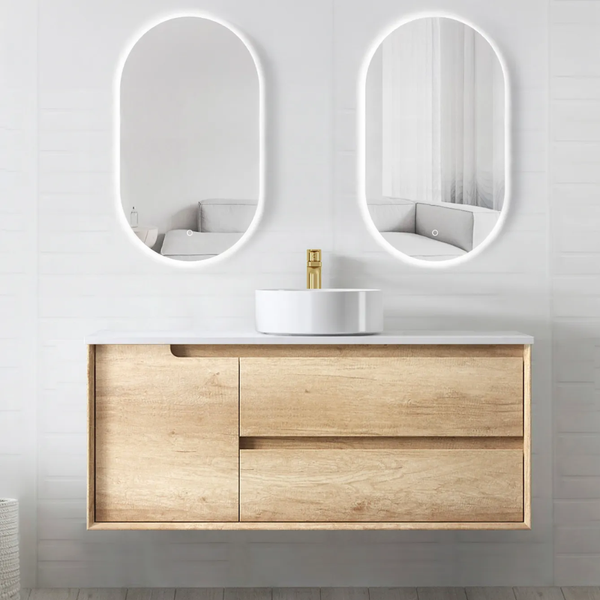 Otti Byron 1200mm Natural Oak Wall Hung Vanity