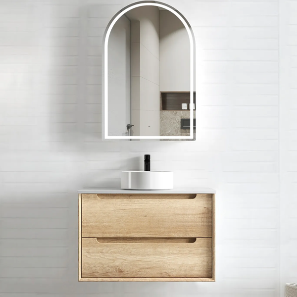 Otti Byron 750mm Natural Oak Wall Hung Vanity
