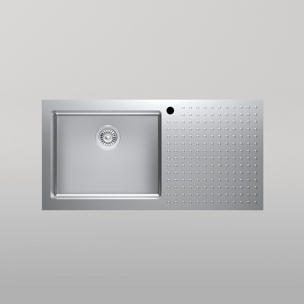 Barazza Select 100 Single Bowl With Drainer Left Hand Bowl Stainless Steel