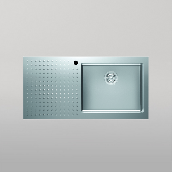 Barazza Select 100 Single Bowl With Drainer Right Hand Bowl Stainless Steel