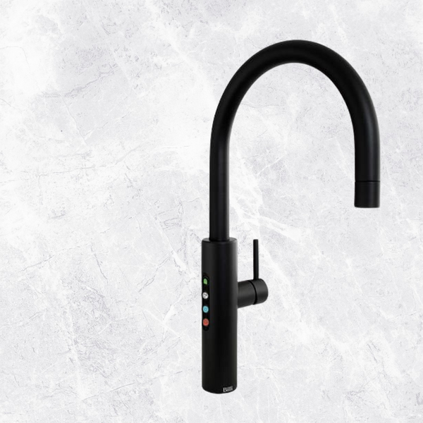 Billi B-5000 Sparkling with Gooseneck Multifunction Mixer Tap Matte Black