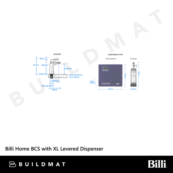 Billi Home BCS with XL Levered Dispenser Brushed