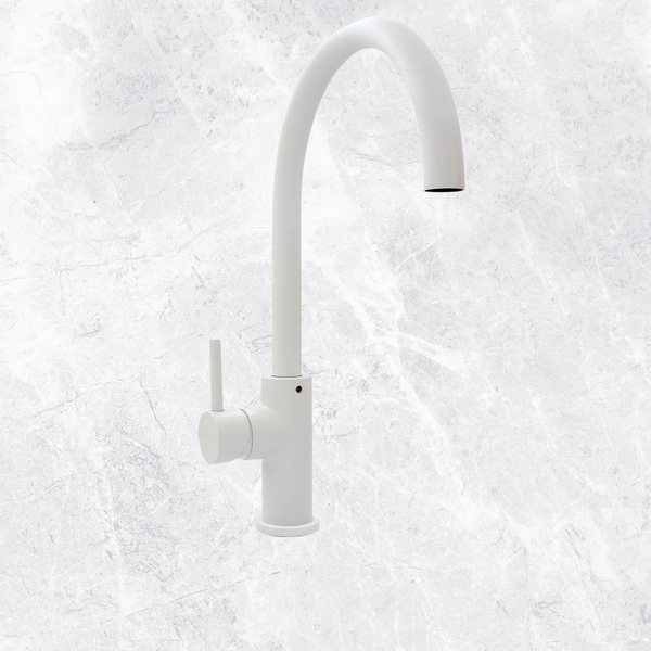 Billi Mixer Tap Round Gooseneck Stand-Alone Matte White