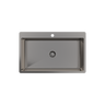 Alma Brittany 810x500 XLarge Single Bowl Tap Landing Sink Brushed Gunmetal