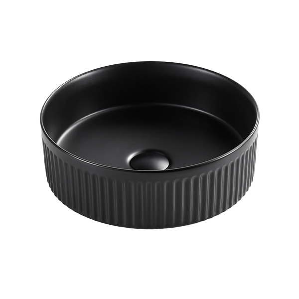 CA410RMB Cascade Round Above Counter Basin Matte Black