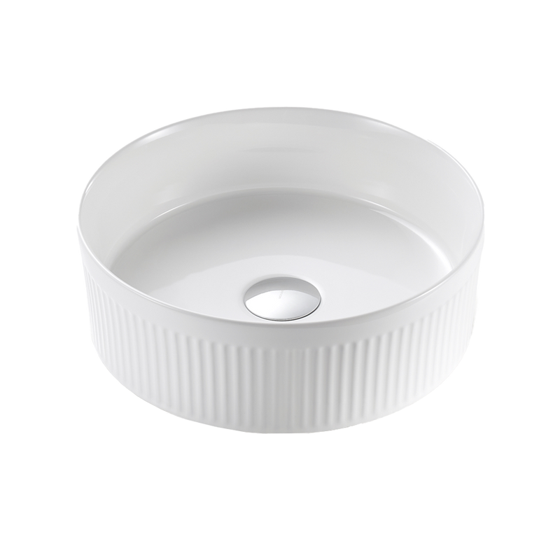 Keva Cascade Round Above Counter Basin Matte White – Buildmat