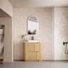 Aulic Varcelli Floor Standing 900mm Harvest Oak Fluted Vanity