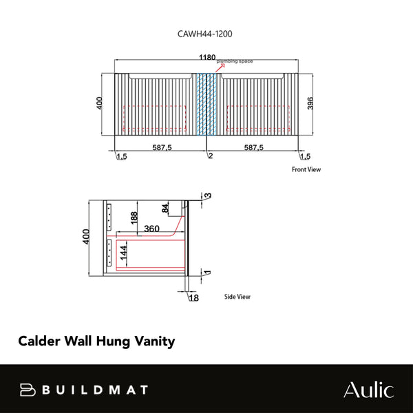 Aulic Calder 1200mm Wall Hung Vanity