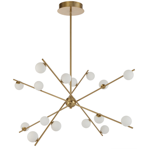 Telbix Captiva 16 Light Pendant Antique Gold