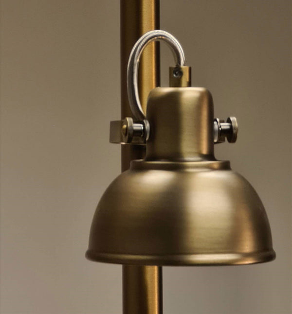 Telbix Carson Floor Lamp Antique Brass