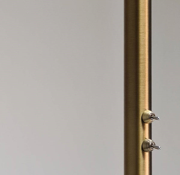 Telbix Carson Floor Lamp Antique Brass