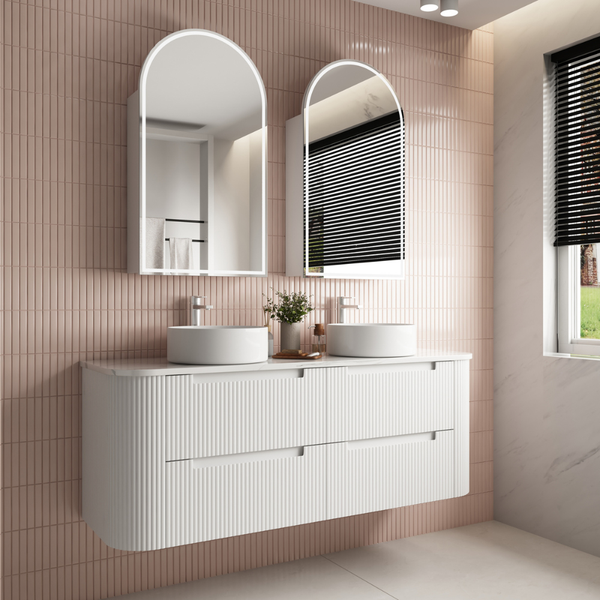 Aulic Curva 1500mm Fluted Wall Hung Vanity