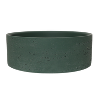 Alma Amos Circle Rustic Concrete Basin Forest Green