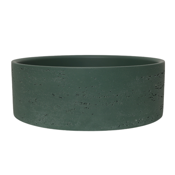 Alma Amos Circle Rustic Concrete Basin Forest Green