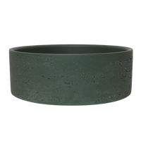 Alma Amos Circle Rustic Concrete Basin Forest Green