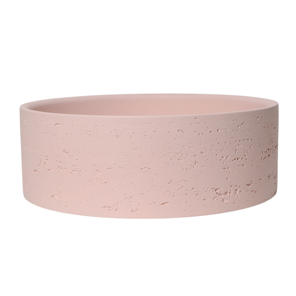 Alma Amos Circle Rustic Concrete Basin Champagne Pink