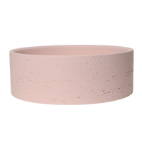 Alma Amos Circle Rustic Concrete Basin Champagne Pink
