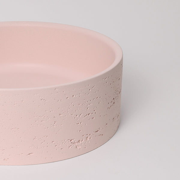 Alma Amos Circle Rustic Concrete Basin Champagne Pink