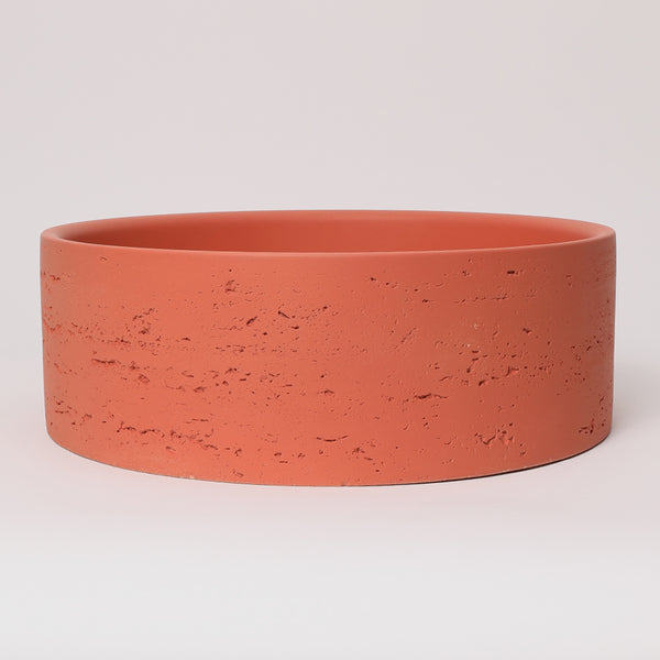 Alma Amos Circle Rustic Concrete Basin Terracotta