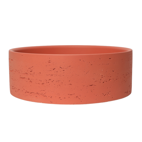 Alma Amos Circle Rustic Concrete Basin Terracotta